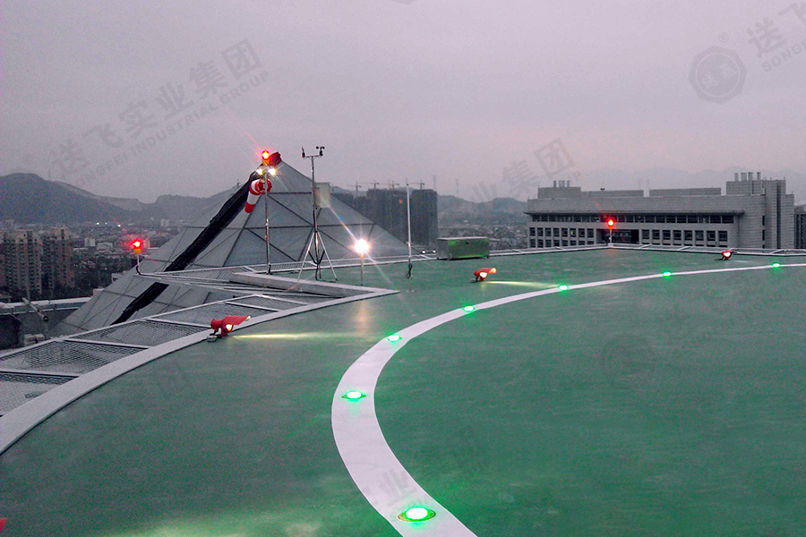 浙江温州▪青山控股集团总部大楼 屋顶直升机坪的灯光调试图4